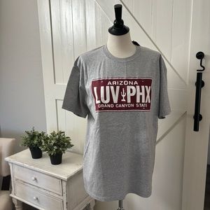 New LUV PHX T Shirt Size L Men Unisex Arizona Grand Canyon State License Plate